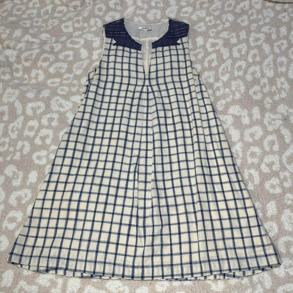 Madewell Sleeveless Embroidered Plaid Dress – XS‎